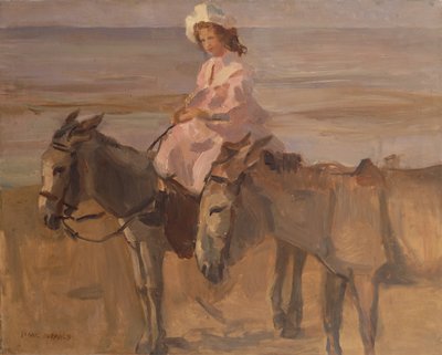 På Scheveningen-stranden (olje på lerret) av Isaac Israels