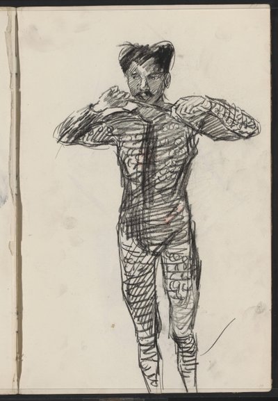 Stående mann i kostyme, muligens kunstner av Isaac Israels