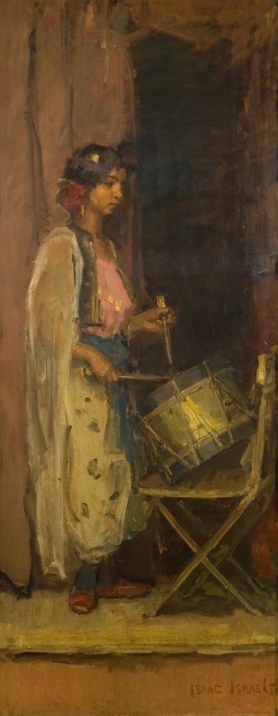 Den egyptiske trommeslagerjenta (olje på lerret) av Isaac Israels