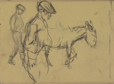 To studier av en eselgutt og et esel av Isaac Israels