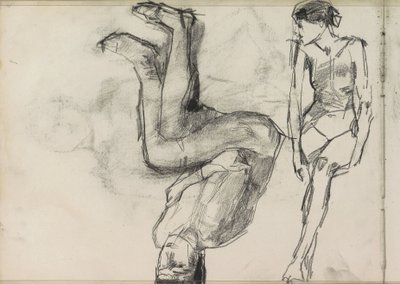 To sittende kvinnelige nakenbilder av Isaac Israels