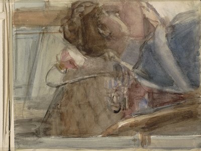 Kvinne ved et bord av Isaac Israels