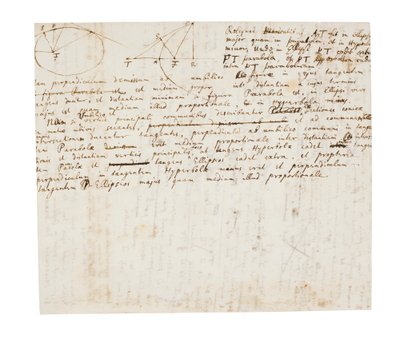To sider med revisjoner av Principia Mathematica av Isaac Newton