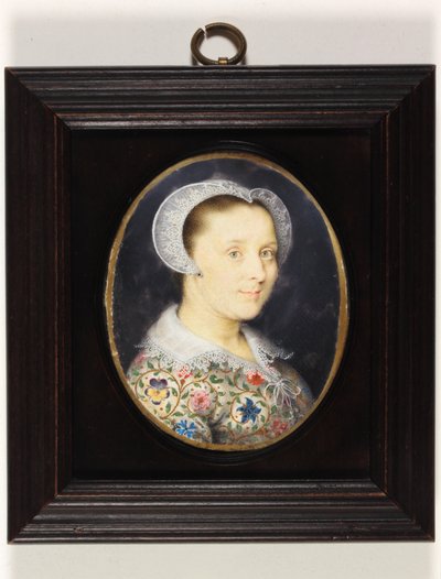 Elizabeth Harding, fru Isaac Oliver (akvarell på vellum) av Isaac Oliver