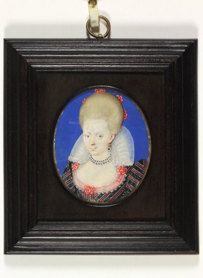 Frances Howard, hertuginne av Lennox og Richmond (akvarell på vellum) av Isaac Oliver
