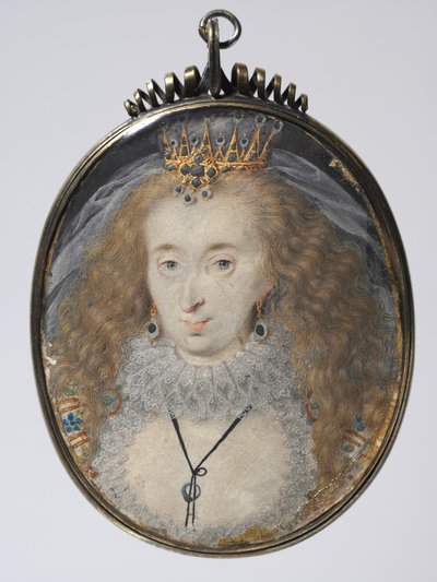 Portrett av Lucy Russell, grevinne av Bedford, født Harrington, ca. 1608-1616. av Isaac Oliver