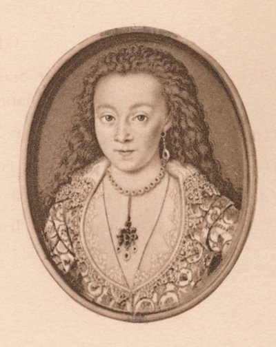 Portrett - Arabella Stewart, 1500-tallet, 1904 av Isaac Oliver I