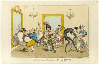 Upraktiske partnere i Waltzing av Isaac Robert Cruikshank