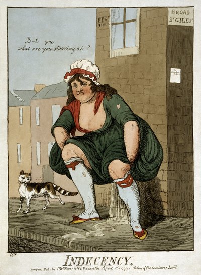Uanstendighet, 1799 av Isaac Robert Cruikshank