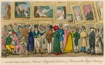 En vel brukt skilling: Tom og Jerry på utstillingen av bilder på Royal Academy av Isaac, Robert and George Cruikshank