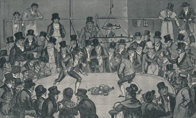 At the Royal Cockpit, 1821, 1920. Kunstnere: Isaac Robert Cruikshank, George Cruikshank. av Isaac, Robert and George Cruikshank
