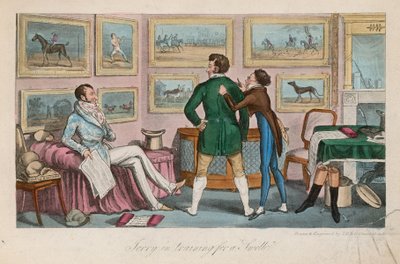 Jerry på trening for en dønning av Isaac, Robert and George Cruikshank