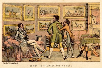 Jerry på trening for en dønning av Isaac, Robert and George Cruikshank