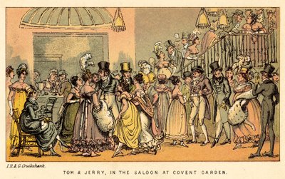 Tom og Jerry, i salongen på Covent Garden av Isaac, Robert and George Cruikshank