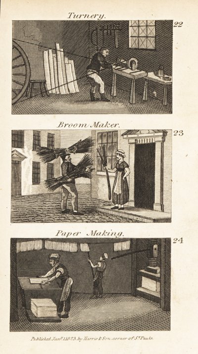Handler i Regency England: Dreieri, kostemaker og papirfremstilling av Isaac Taylor