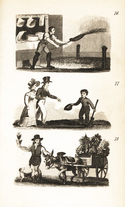 Watering the Streets, Little Boy at the Crossing og Flowerpot Man av Isaac Taylor