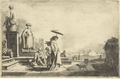 Utsikt over en middelhavshavn av Isaac Vincentsz. van der Vinne