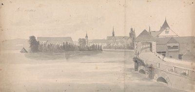 Landsby ved en innsjø av Isaac Weld