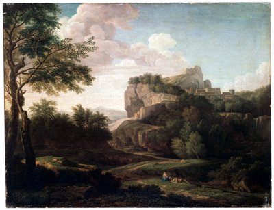 Landskap, sent på 1600- eller 1700-tallet av Isaac de Moucheron