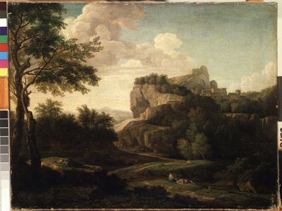""Landskap""-maleri av Isaac de Moucheron (1667-1744) Mikalojus Konstantinas Ciurlionis Fine Arts Museum fra 1700-tallet, Kaunas, Litauen av Isaac de Moucheron