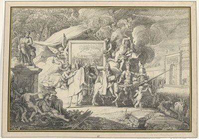 Satire over maleri og det franske akademiet Le Triomphe du Vangeur d
