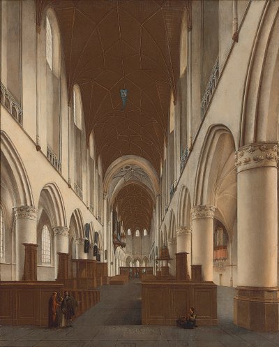 Kirken Saint Bavo i Haarlem av Isaac van Nickele