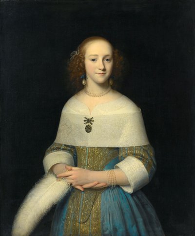 Portrett av en ung dame Portrett av en ung kvinne av Isaack Luttichuys
