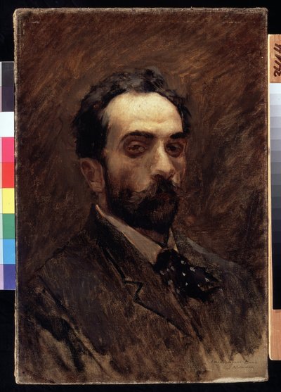 Selvportrett. Maleri av Isaac Ilyich Levitan (1860-1900). olje på lerret, sent 1890. Russisk kunst, 1800-tallsportrett. Statens Tretyakov-galleri, Moskva. av Isaak Ilyich Levitan