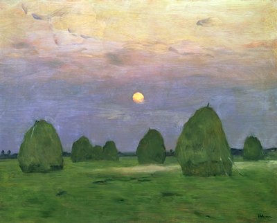 Hayricks at Dusk, 1899 av Isaak Ilyich Levitan