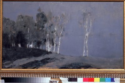 Månelys natt. Maleri av Isaac (Isaac) Ilyich Levitan (1860-1900), olje på lerret, ca 1890. Russisk kunst, 1800-talls landskap. Statens Tretyakov-galleri, Moskva. av Isaak Ilyich Levitan