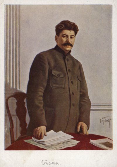 Joseph Stalin, sovjetisk bolsjevikleder av Isaak Israilevich Brodsky