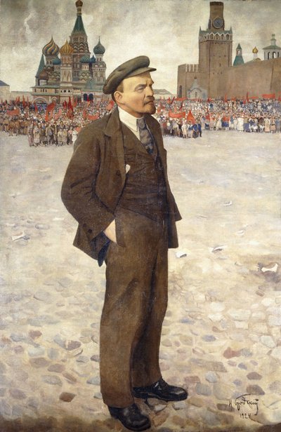 Lenin på den røde plass av Isaak Israilevich Brodsky