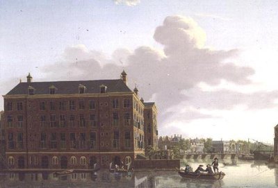 Utsikt over Amsterdam, 1779 av Isaac Ouwater