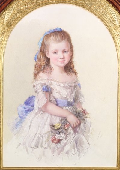Portrett av Winifred Mary Bombass, ti år gammel, 1872 av Isabel Oakley Naftel