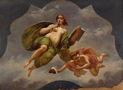 Komedie, av Isacco Gioacchino Levi (1818-1908), skisse av Isacco Gioacchino Levi
