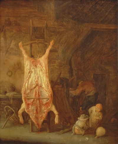 Griseslakting (olje på panel) av Isack van Ostade