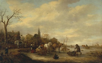 Vinterscene av Isack van Ostade