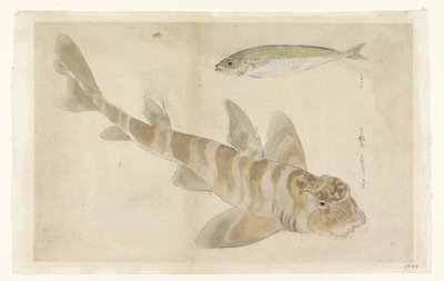 To fisker: Gurn (?) og sild av Ishikawa Kazan