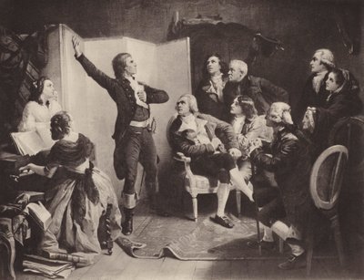 Den første sangen av Marseillaise (litho) av Isidore (after) Pils