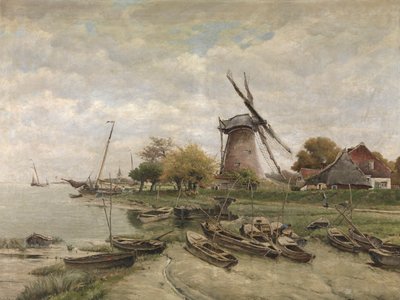 Schelde i Mariakerke (olje på lerret) av Isidore Meyers