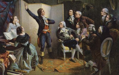 Claude Joseph Rouget de Lisle synger La Marseillaise av Isidore Pils