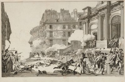 13 Vendemiaire. Napoleon Bonapartes Quelling of the Royalist Revolt ... i Paris, 1797. av Isidore Stanislas Helman