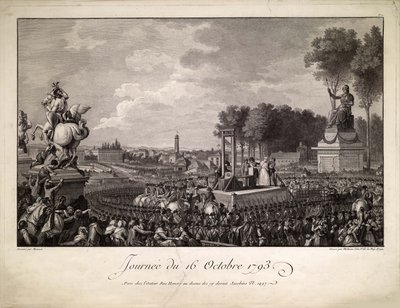 Dag 16. oktober 1793 Henrettelsen av Marie Antoinette 16. oktober 1793, ca. 1795. av Isidore Stanislas Helman