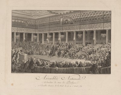 Natten til 4. august 1789 i nasjonalforsamlingen 1790 av Isidore Stanislas Helman