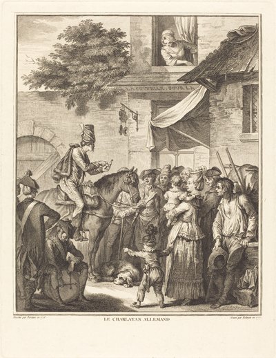 Den tyske kvakksalveren av Isidore Stanislas Helman after Jean Duplessi Bertaux