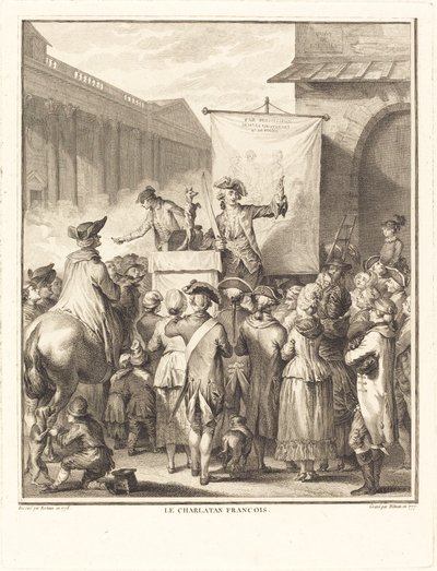 Den franske sjarlatanen av Isidore Stanislas Helman after Jean Duplessi Bertaux