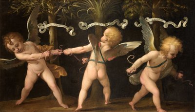 Allegori med bevingede kjeruber, ca. 1635. av Isidoro Bianchi