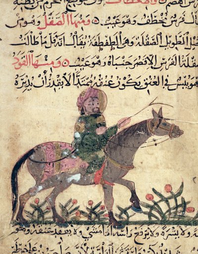 Hest og rytter, illustrasjon fra 