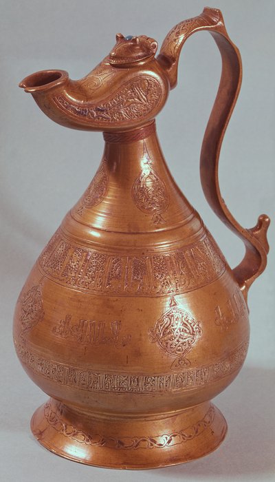 Kanne, fra Khorasan, Iran, 1218 (kobber) av Islamic School