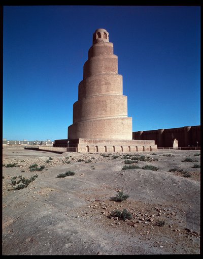 Utsikt over den store moskeen og minareten hans, Malwiya-tårnet, 847-852 av Islamic School
